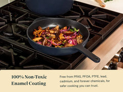 Enameled Cast Iron Skillet Trio