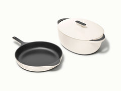 Large Enameled Cast Iron Duo